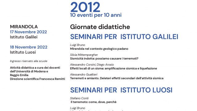 Decennale Sisma - Convegno Diffuso